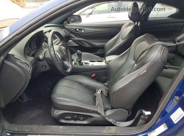 JN1EV7EL8KM290845 2019 INFINITI Q60 Синий Вид салона спереди