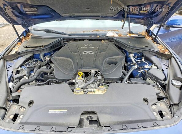JN1EV7EL8KM290845 2019 INFINITI Q60 Синий Вид задней части салона