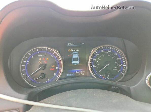 JN1EV7EL9HM553305 2017 INFINITI Q60 Gray Instrument cluster view
