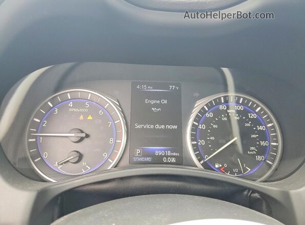 JN1EV7EL9JM391391 2018 INFINITI Q60 Black Instrument cluster view