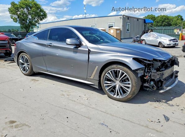 JN1EV7ELXJM390198 2018 INFINITI Q60 Серый Передняя правая четверть