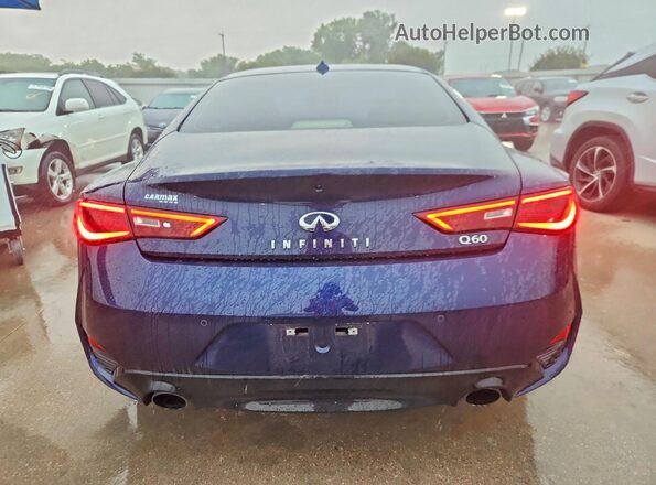 JN1EV7KK5MM410681 2021 INFINITI Q60 Blue Rear view