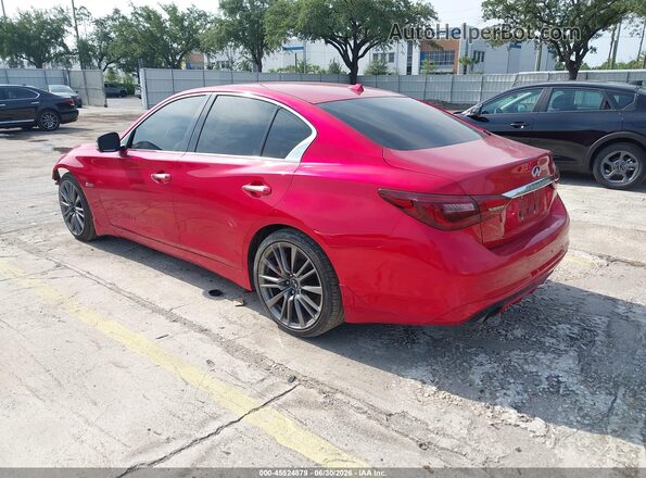 JN1FV7AP2JM460936 2018 INFINITI Q50 Red უკანა მარცხენა