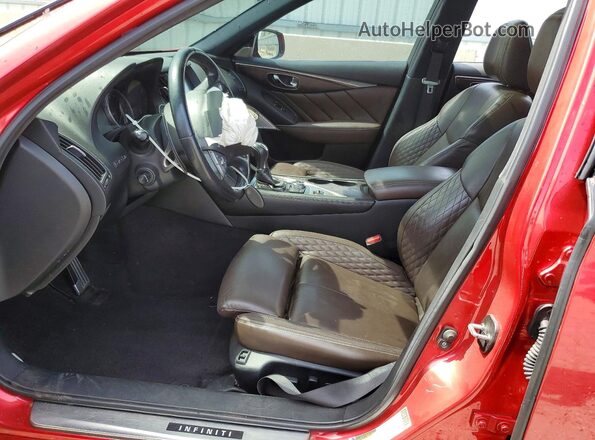 JN1FV7AP3HM850678 2017 INFINITI Q50 Красный Вид салона спереди