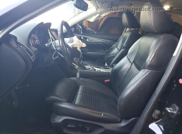 JN1FV7AP3HM850843 2017 INFINITI Q50 Black წინა სალონის ხედი