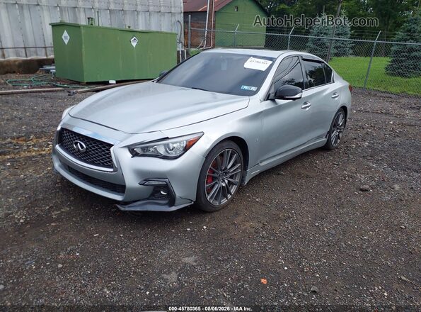 JN1FV7AR0JM481043 2018 INFINITI Q50 Silver Առջևի ձախ երեք քառորդ տեսարան