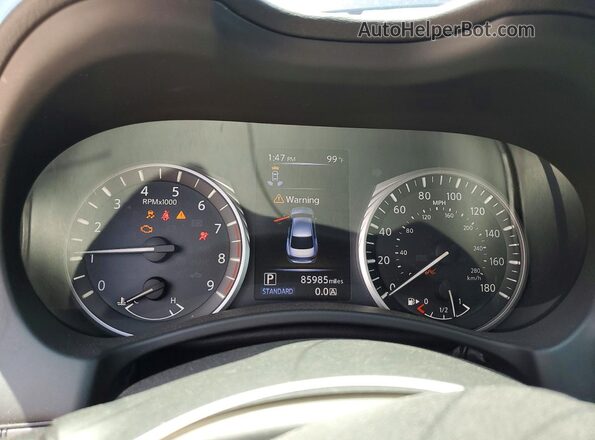 JN1FV7AR5JM481202 2018 INFINITI Q50 Black Vista del cuadro de instrumentos