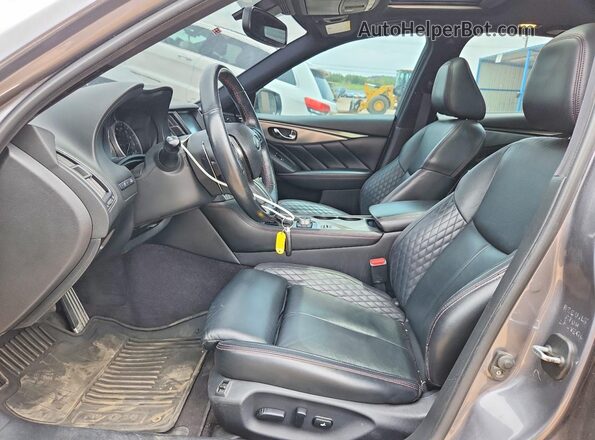 JN1FV7ARXJM700025 2018 INFINITI Q50 Gray Vista interior delantera