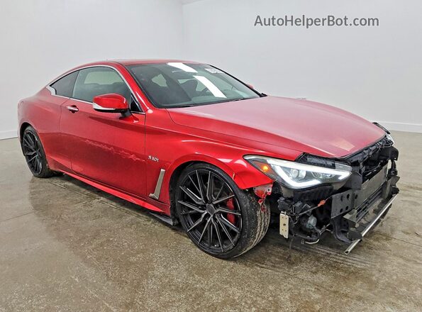 JN1FV7EK5HM610773 2017 INFINITI Q60 Красный Передняя правая четверть