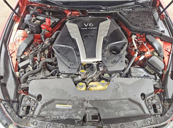 JN1FV7EK5HM610773 2017 INFINITI Q60 Красный Вид задней части салона