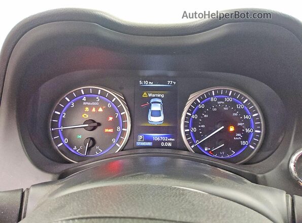 JN1FV7EK5HM610773 2017 INFINITI Q60 Красный Вид щитка приборов