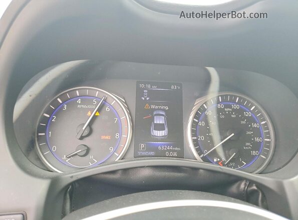 JN1FV7EK9KM360235 2019 INFINITI Q60 Blue Instrument cluster view