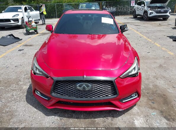 JN1FV7EL0JM631447 2018 INFINITI Q60 Red Instrument cluster view