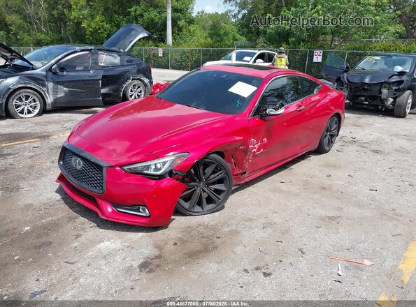 JN1FV7EL0JM631447 2018 INFINITI Q60 Red Front left