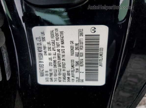 JN1FV7EL7JM631333 2018 INFINITI Q60 Black Engine compartment view