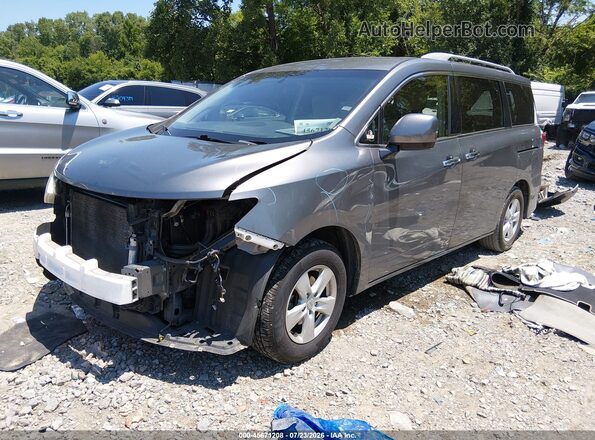 JN8AE2KP6H9166031 2017 NISSAN QUEST Gray Առջևի ձախ երեք քառորդ տեսարան