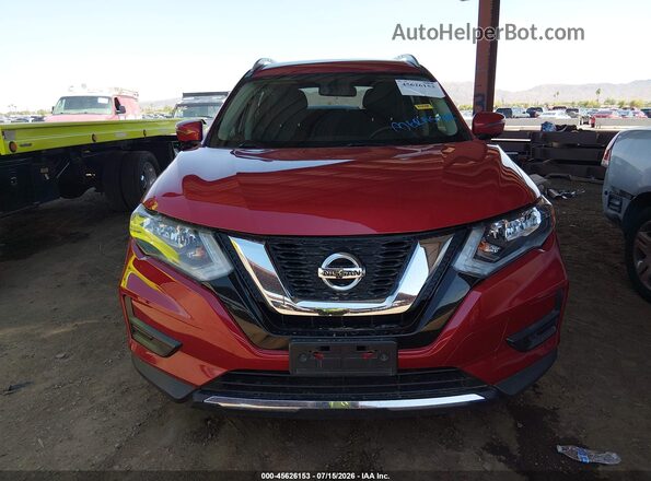 JN8AT2MT0HW136072 2017 NISSAN ROGUE Maroon Instrument cluster view