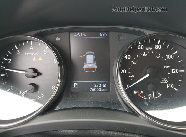 JN8AT2MT0KW500207 2019 NISSAN ROGUE White Սարքավորումների վահանակի տեսք