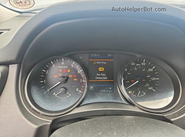 JN8AT2MT1KW262951 2019 NISSAN ROGUE Black Սարքավորումների վահանակի տեսք