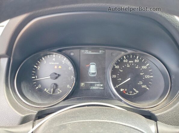 JN8AT2MT2HW395792 2017 NISSAN ROGUE Red Instrument cluster view