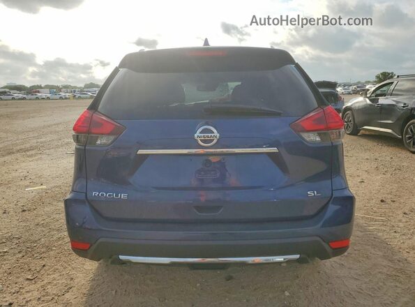 JN8AT2MT3HW133490 2017 NISSAN ROGUE Синий Вид сзади