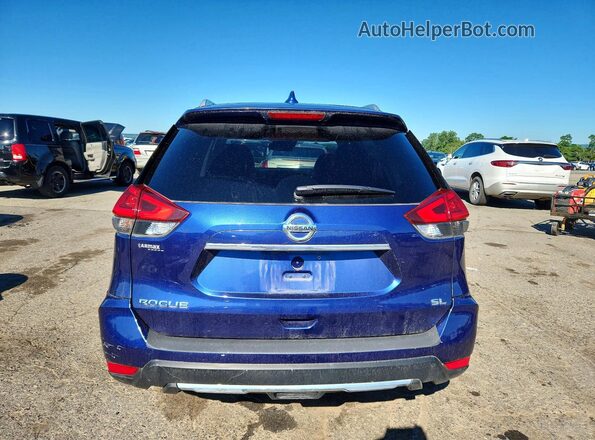 JN8AT2MT3JW462065 2018 NISSAN ROGUE Blue Widok z tyłu