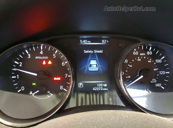 JN8AT2MT4HW384289 2017 NISSAN ROGUE Red Instrument cluster view