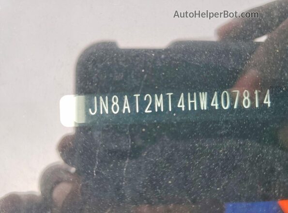 JN8AT2MT4HW407814 2017 NISSAN ROGUE Red VIN կոդի պիտակի տեսք