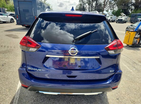 JN8AT2MT4KW255072 2019 NISSAN ROGUE Blue უკანა ხედი