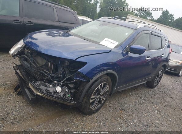 JN8AT2MT4KW258795 2019 NISSAN ROGUE Blue წინა მარცხენა ხედი სამი მეოთხედიდან