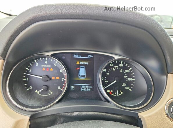 JN8AT2MT7GW005526 2016 NISSAN ROGUE White Вид щитка приладів