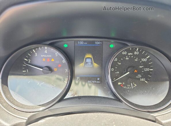 JN8AT2MT7LW008291 2020 NISSAN ROGUE Black Instrument cluster view