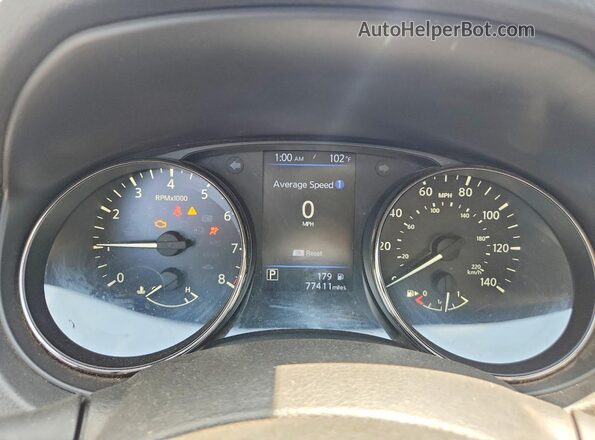 JN8AT2MT8LW014746 2020 NISSAN ROGUE Синий Вид щитка приборов