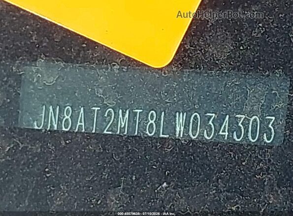 JN8AT2MT8LW034303 2020 NISSAN ROGUE Серый 