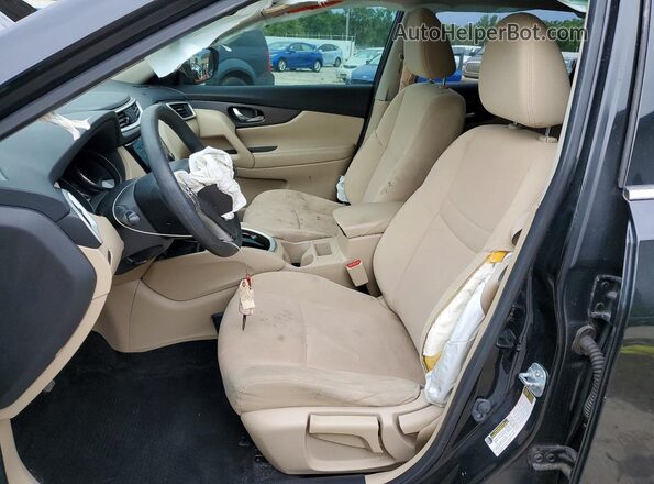 JN8AT2MT9GW025972 2016 NISSAN ROGUE Черный Вид салона спереди