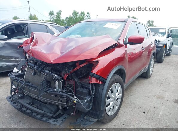 JN8AT2MTXGW009392 2016 NISSAN ROGUE Red Vista tres cuartos delantera izquierda
