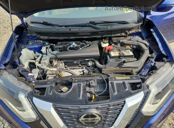 JN8AT2MTXLW014540 2020 NISSAN ROGUE Blue ძრავის განყოფილების ხედი