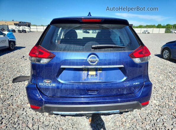 JN8AT2MV0HW007668 2017 NISSAN ROGUE Blue უკანა ხედი