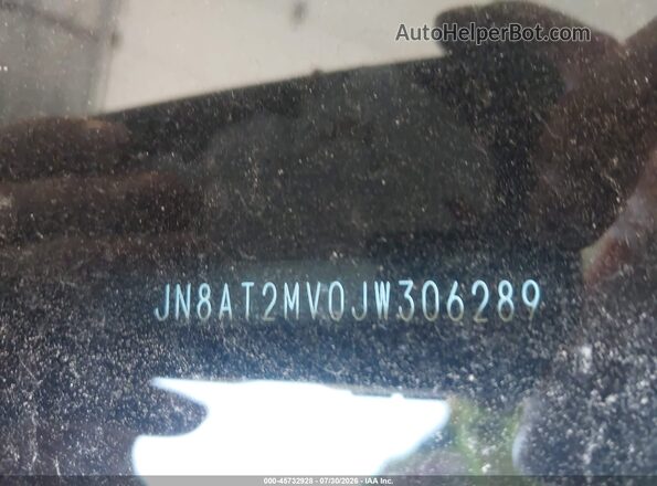 JN8AT2MV0JW306289 2018 NISSAN ROGUE Black Вид підкапотного простору