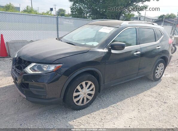 JN8AT2MV1HW004178 2017 NISSAN ROGUE Black Առջևի ձախ երեք քառորդ տեսարան