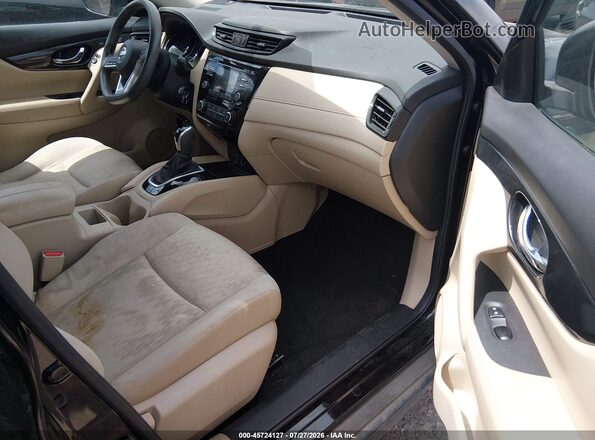 JN8AT2MV1HW258991 2017 NISSAN ROGUE Black წინა სალონის ხედი