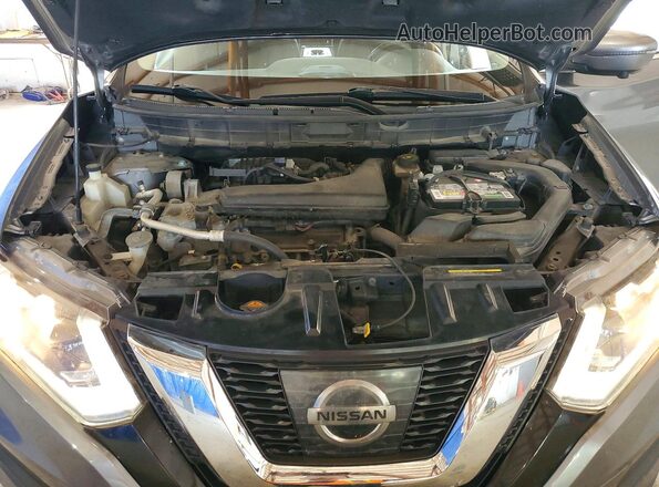 JN8AT2MV2HW026612 2017 NISSAN ROGUE Gray Engine compartment view