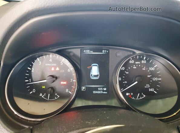JN8AT2MV2HW026612 2017 NISSAN ROGUE Gray Instrument cluster view