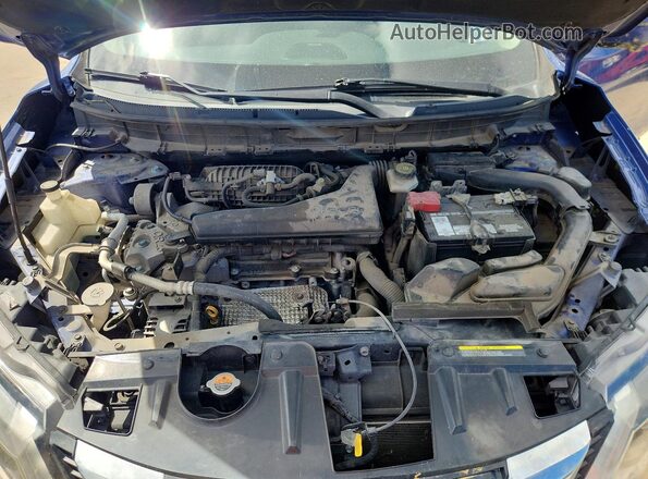 JN8AT2MV2JW304740 2018 NISSAN ROGUE Blue Engine compartment view