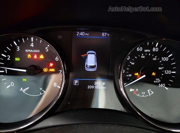 JN8AT2MV2LW104394 2020 NISSAN ROGUE Blue Instrument cluster view