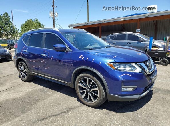 JN8AT2MV3JW307257 2018 NISSAN ROGUE Blue Przód prawy