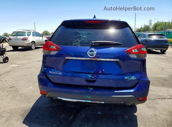 JN8AT2MV3JW307257 2018 NISSAN ROGUE Blue Widok z tyłu