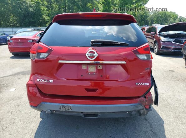 JN8AT2MV4HW271783 2017 NISSAN ROGUE Red უკანა ხედი