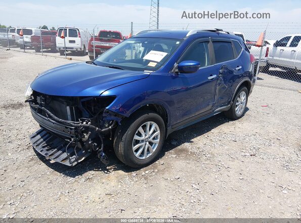JN8AT2MV5JW349218 2018 NISSAN ROGUE Blue Vista tres cuartos delantera izquierda