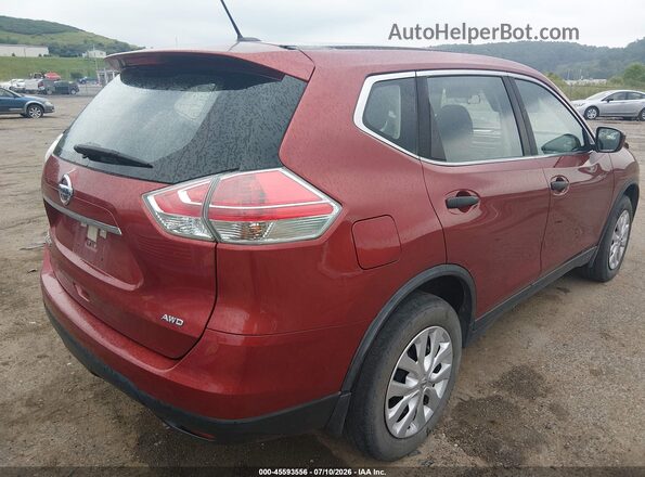 JN8AT2MV6GW148940 2016 NISSAN ROGUE Maroon Trasero derecho